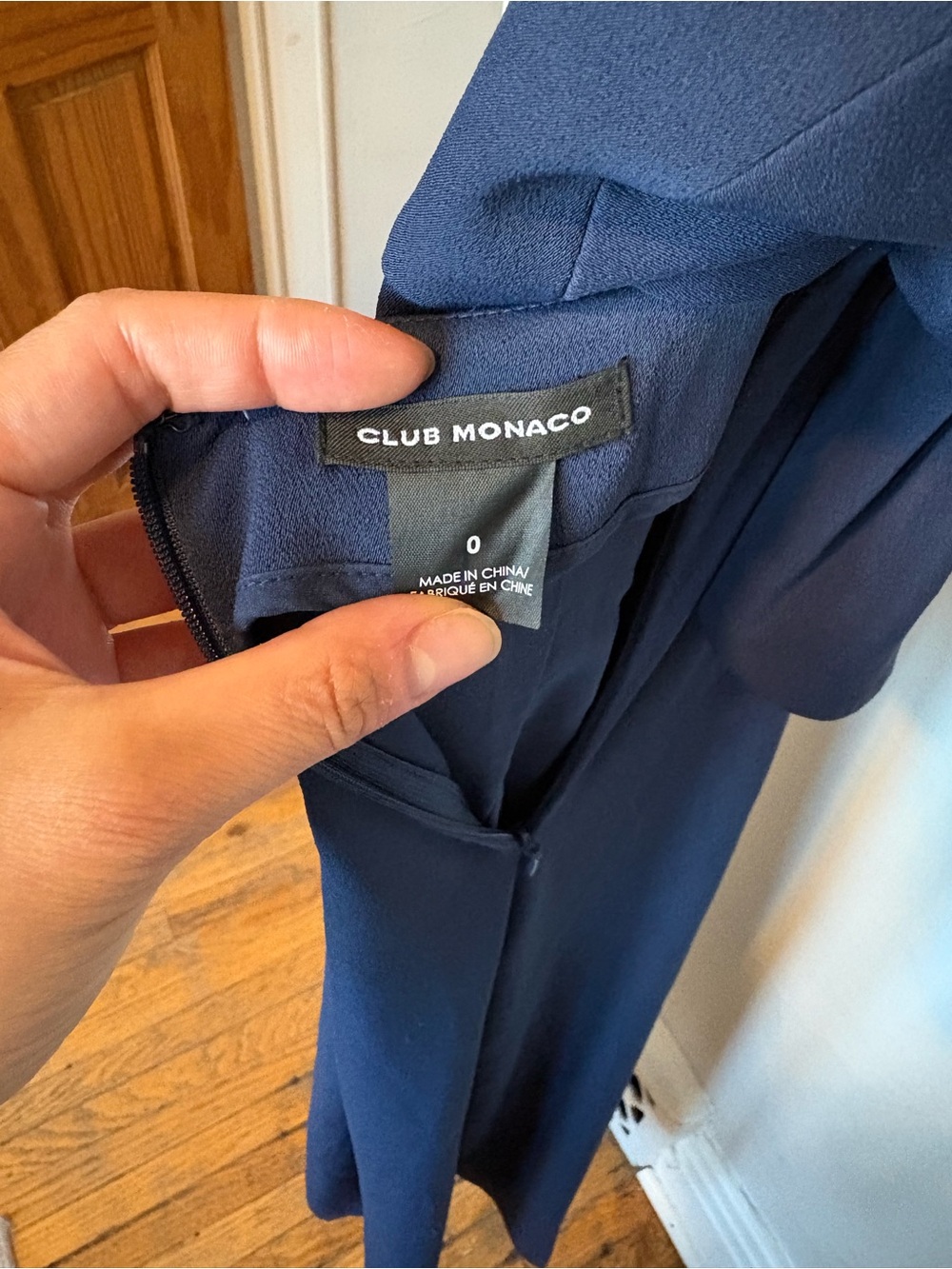 Club Monaco Navy Square-Neck Wide-Leg Jumpsuit - Picture 3 of 10